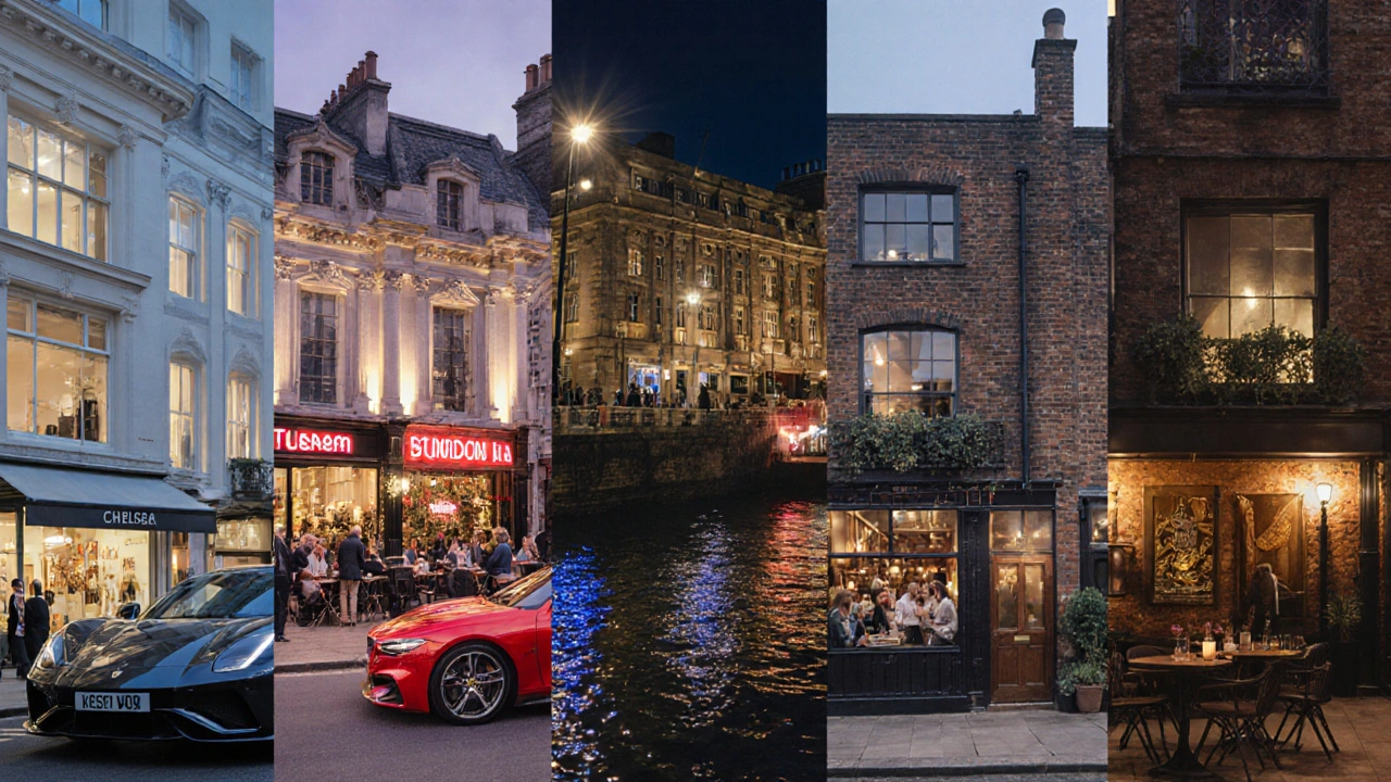 Montage of Chelsea, Kensington, Fulham, Hammersmith, and Ealing highlighting their distinct vibes.