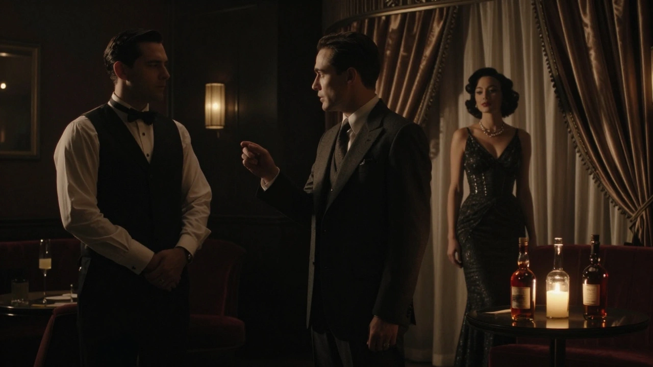 A man receiving a silent nod from a doorman in a private London club.