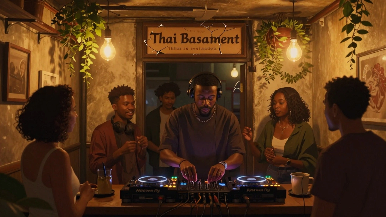 Intimate deep house night at The Basement with live vocals and warm lighting